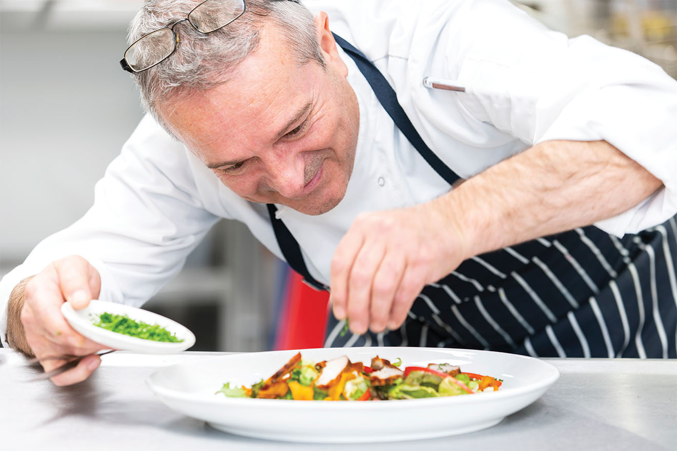 Chef preparing meals
